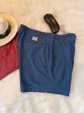Faherty All Day Shorts 38 Navy 4 Way Stretch Viral Active Essential Pull On